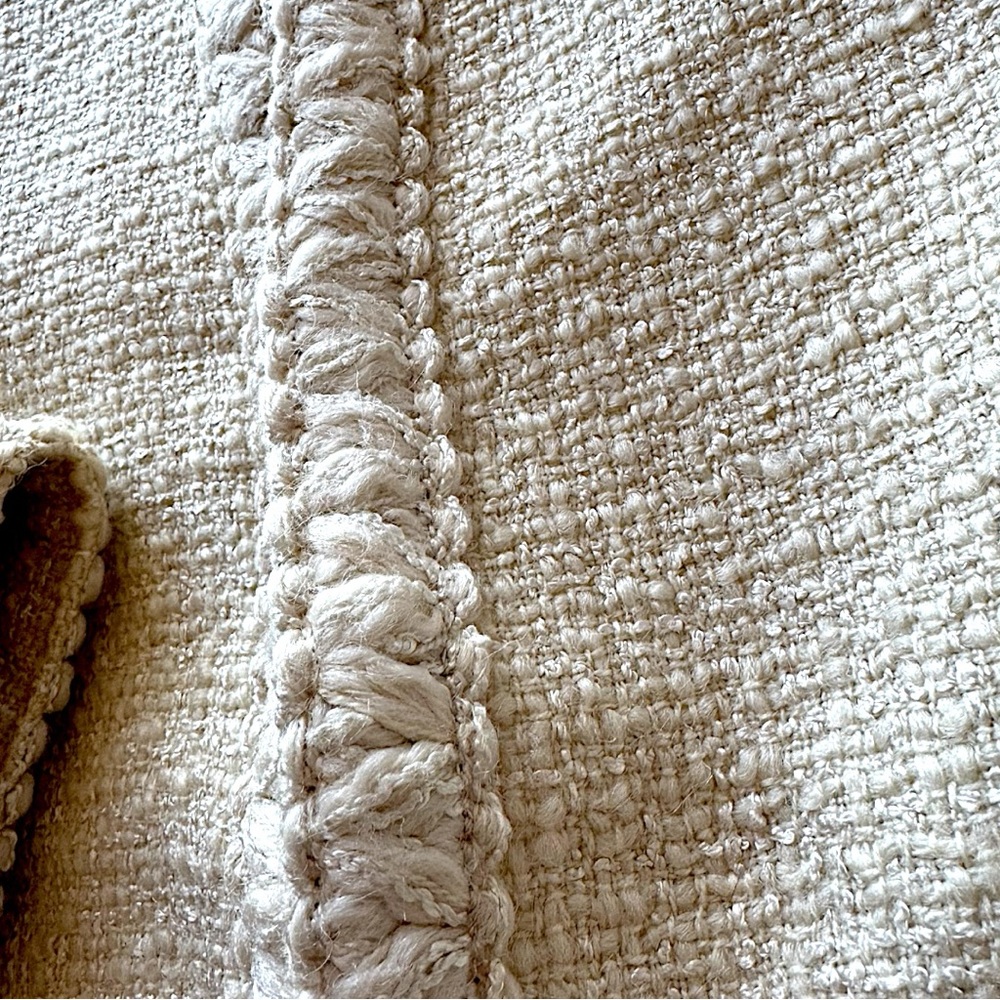 Like New 🌸 J.Crew Cream Braided Tweed Blazer, Satin Lining, Office Style - Picture 13 of 17